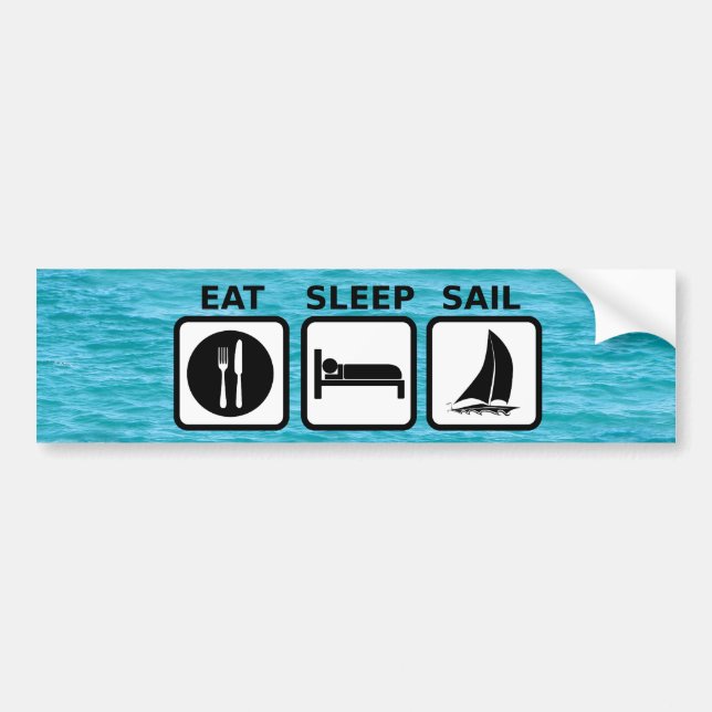 Eat Sleep Sail Bumper Sticker (Front)