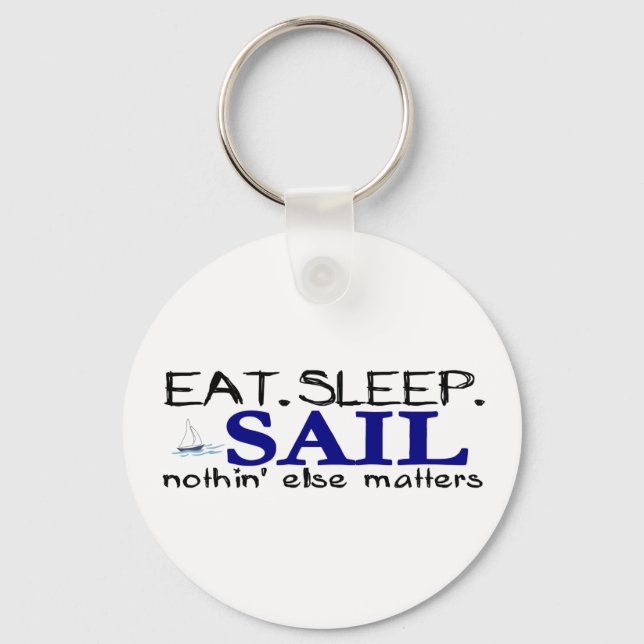 Eat Sleep Sail Key Ring (Front)