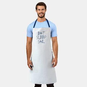 Eat Sleep Sail, nautical sailing rope knots Apron