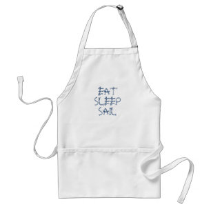 Eat Sleep Sail, nautical sailing rope knots Standard Apron