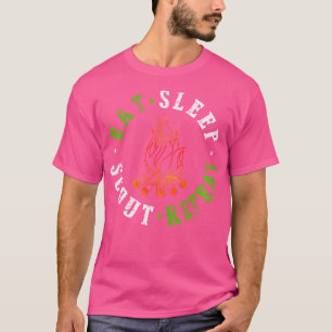 Eat Sleep Scout Repeat Distressed Scouting Lover T-Shirt