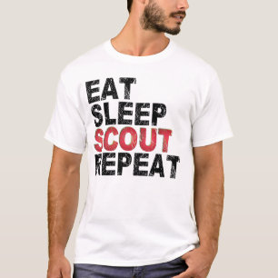 Eat Sleep Scout Repeat Funny Scouting Outdoor Gift T-Shirt