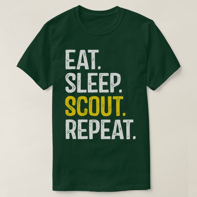 Eat Sleep Scout Repeat T-Shirt (Design Front)