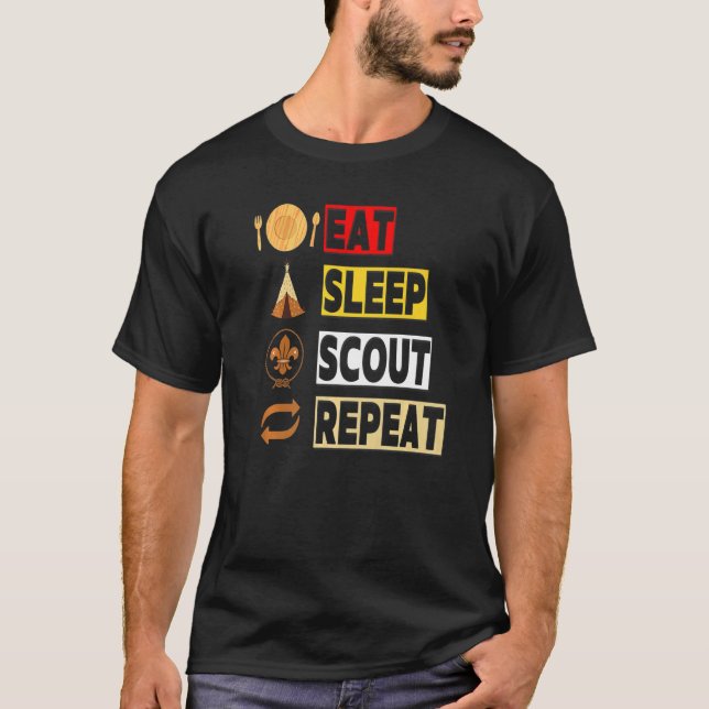 Eat Sleep Scout Repeat Unique Scouting  For Men Wo T-Shirt (Front)