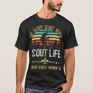 Eat Sleep Scout Repeat Vintage Scouting Scout lif T-Shirt