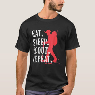 Eat Sleep Scout Repeat Vintage Unique Scouting Cam T-Shirt