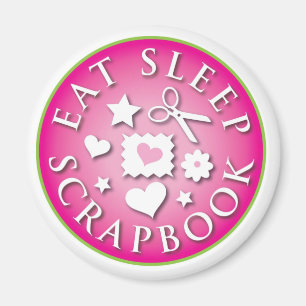 Eat Sleep  Scrapbook Magnet