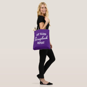 Eat Sleep Scrapbook Repeat Scrapbooking Tote Bag