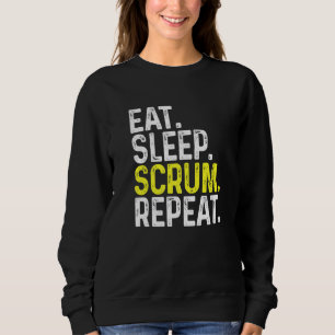 Eat Sleep Scrum Repeat Rugby Player Sweatshirt