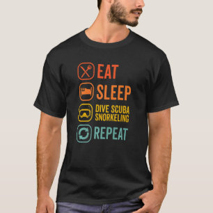 Eat Sleep Scuba Repeat Scuba Diver Diving Snorkeli T-Shirt