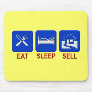 Eat Sleep Sell Clear Mouse Mat
