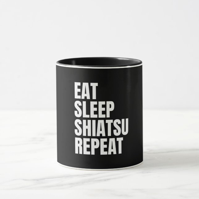 eat sleep shiatsu repeat mug (Center)