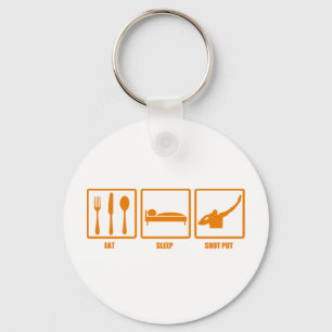 Eat Sleep Shot Put Key Ring