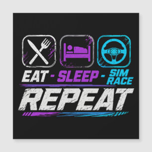 Eat sleep sim race repeat for sim racing fans