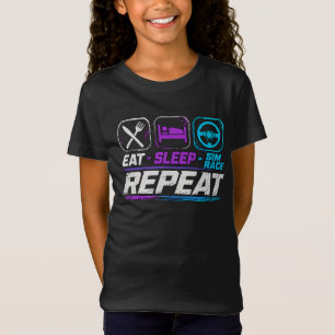 Eat sleep sim race repeat for sim racing fans T-Shirt