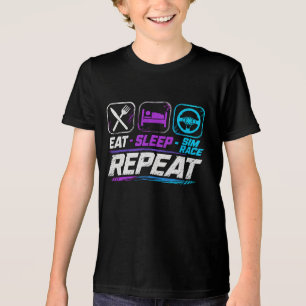 Eat sleep sim race repeat for sim racing fans Tri-Blend shirt