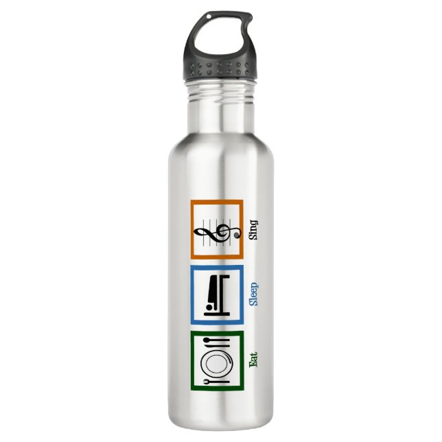 Eat Sleep Sing 710 Ml Water Bottle (Front)