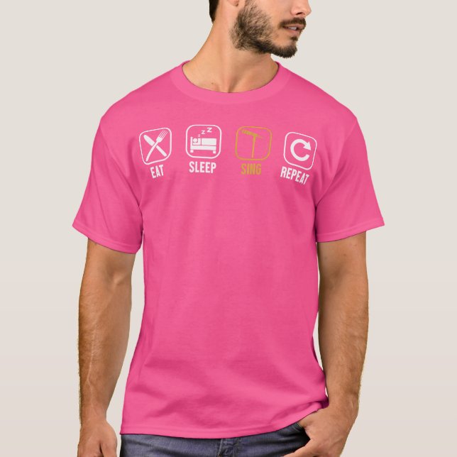 Eat Sleep Sing Repeat Opera House Vocalist Opera S T-Shirt (Front)