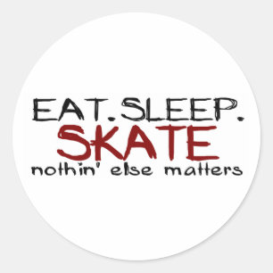 Eat Sleep Skate Classic Round Sticker