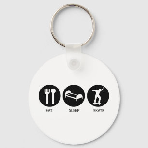 Eat Sleep Skate Key Ring