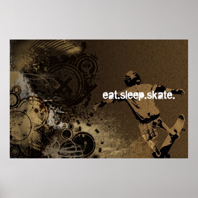 eat. sleep. skate. poster (Front)