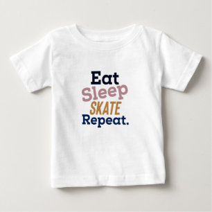 Eat sleep skate repeat baby T-Shirt