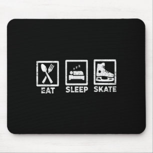 Eat Sleep Skate Repeat Ice Skating Life Minimal St Mouse Mat