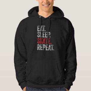 Eat Sleep Skate Repeat Ice Skating Skater Ice Roll Hoodie
