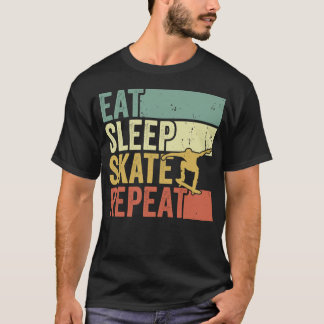 Eat Sleep Skate Repeat Skateboard T-Shirt