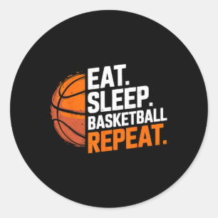Eat Sleep Sketll Repeat 2 Classic Round Sticker