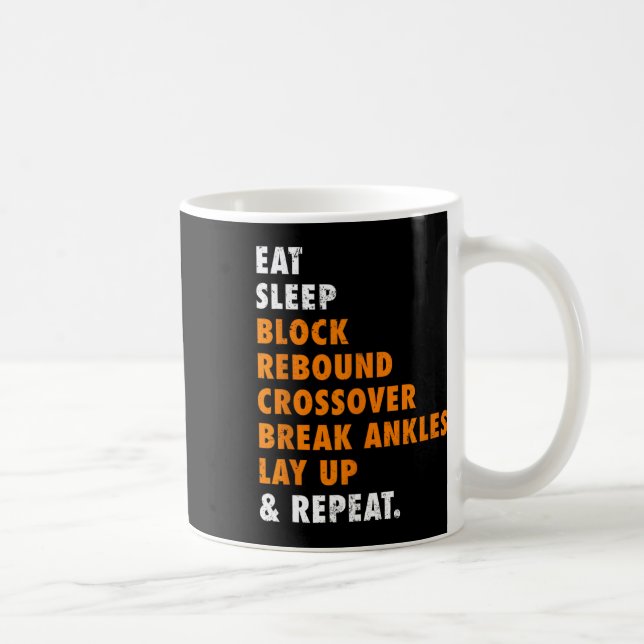 Eat Sleep Sketll Repeat Funny Gift For Sketll Play Coffee Mug (Right)