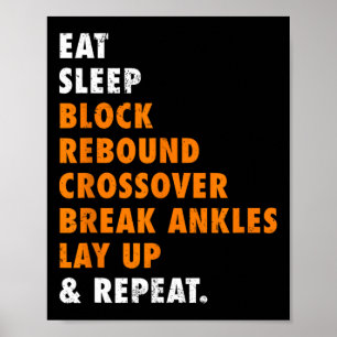Eat Sleep Sketll Repeat Funny Gift For Sketll Play Poster