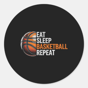 Eat Sleep Sketll Repeat Funny Sketll Coach Classic Round Sticker