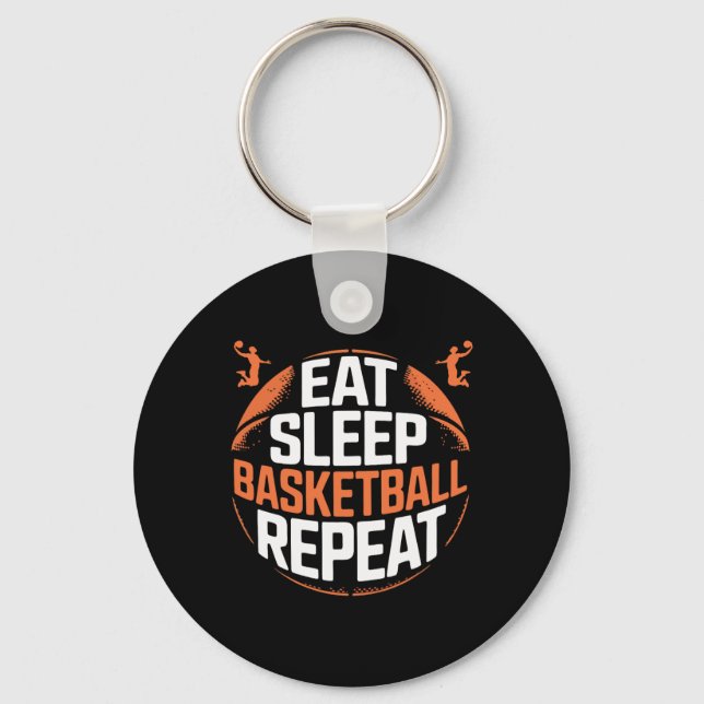 Eat Sleep Sketll Repeat  Key Ring (Front)