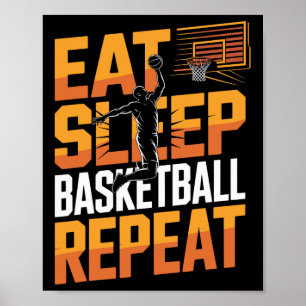 Eat Sleep Sketll Repeat Poster