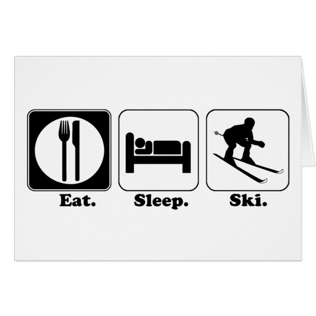 eat sleep ski (Front Horizontal)