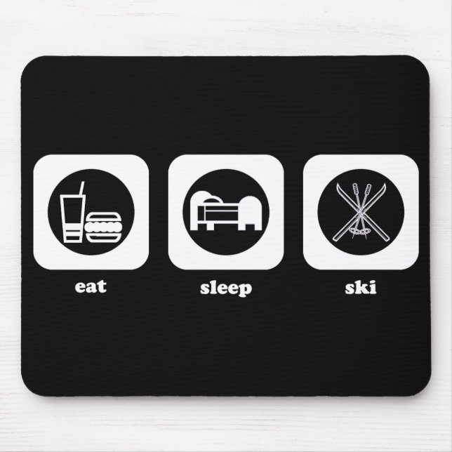 Eat. Sleep. Ski. Mousepad (Front)