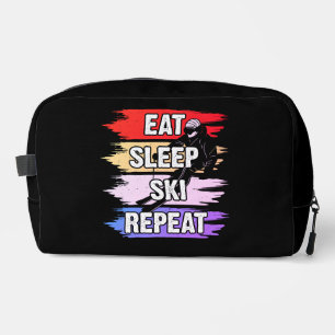Eat Sleep Ski Repeat Bold Ski Lover Design Dopp Kit