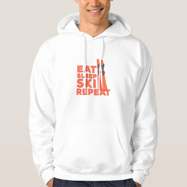 Eat Sleep Ski Repeat Hoodie (Front)