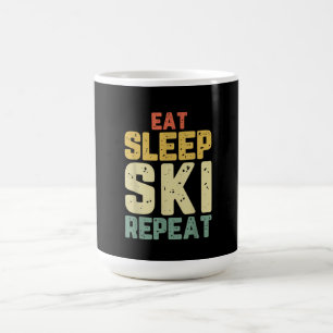 Eat Sleep Ski Repeat Skiing Skier Funny Lover Gift Coffee Mug