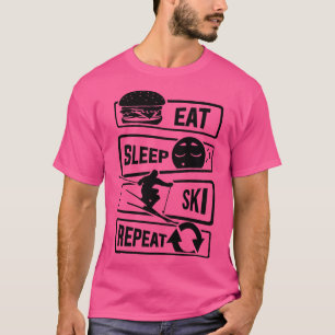 Eat Sleep Ski Repeat Skiing Skiing Winter T-Shirt