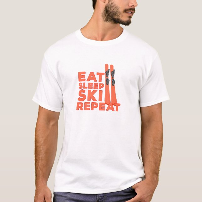 Eat Sleep Ski Repeat T-Shirt (Front)