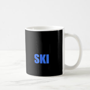 Eat sleep ski repeat winter mountains skiing lodge coffee mug