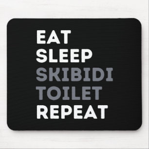 Eat Sleep Skibidi Toilet Repeat Funny Skibidi Toil Mouse Mat