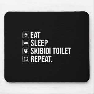 Eat Sleep Skibidi Toilet Repeat Funny Skibidi Toil Mouse Mat