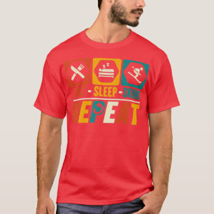 Eat Sleep Skiing Repeat  Ski Skier Snowboarding Sn T-Shirt