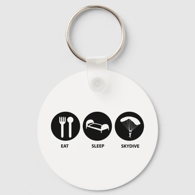 Eat Sleep SkyDive Key Ring (Front)