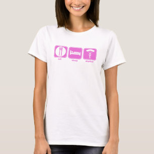 eat sleep skydive pink T-Shirt