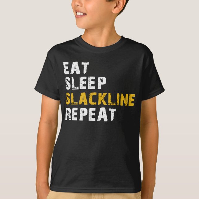 eat sleep slackline T-Shirt (Front)