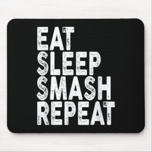 Eat Sleep Smash Repeat _ Badminton Tee  Mouse Mat
